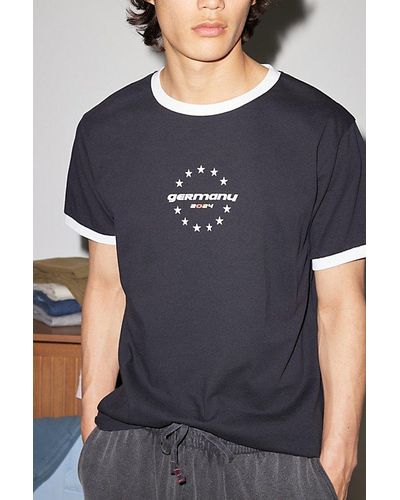 Urban Outfitters Germany Ringer Tee - Blue