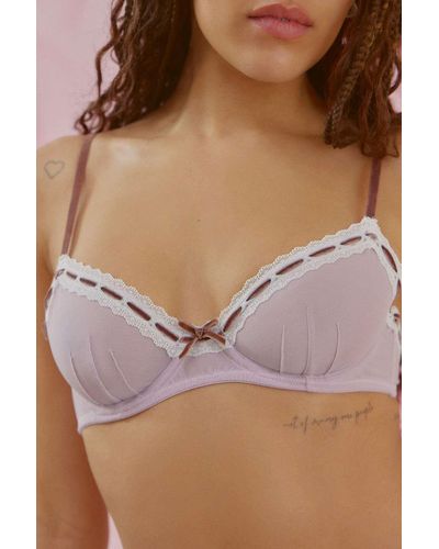 Out From Under Sia Mesh Underwired Bra - Brown
