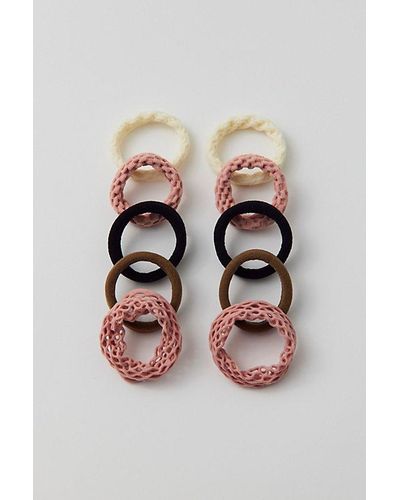Urban Outfitters Non-Slip Hair Tie Set - Pink
