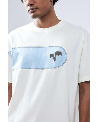 iets frans... White Retro Panel T-shirt - Blue