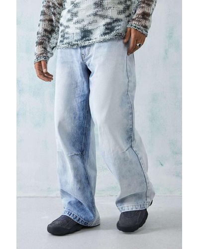 Jaded London Uo Exclusive Acid Wash Colossus Jeans - Blue