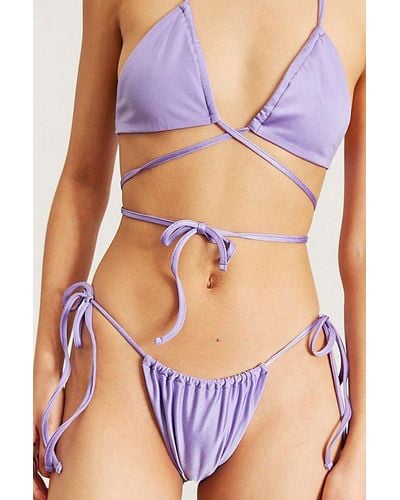 Alohas Cali Glim String Bikini Bottom - Blue