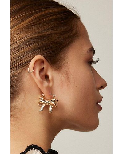 Urban Outfitters Juliette Bow Earring - Brown