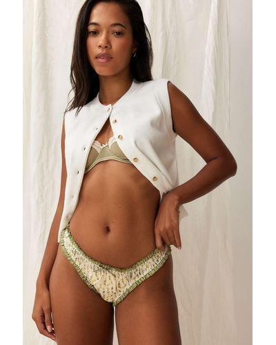 Out From Under Frilly Thong S At Urban Outfitters - Brown