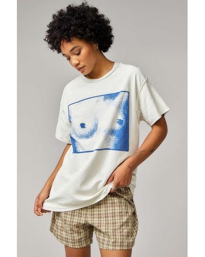 Urban Outfitters Uo Indie Sleaze Graphic Dad T-shirt - Natural
