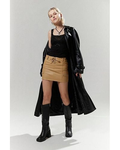 ZEMETA Always Yours Faux Leather Mini Skirt - Black
