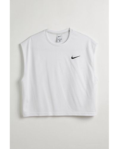 Nike Uo Exclusive Cropped Swim Shirt Top - Grey