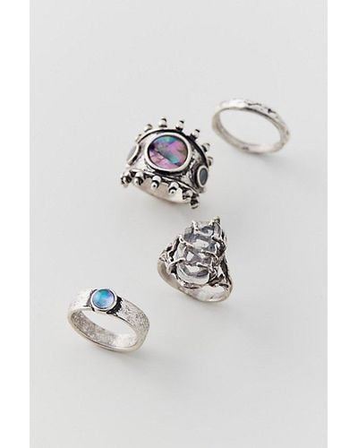 Urban Outfitters Ophelia Ring Set - Blue