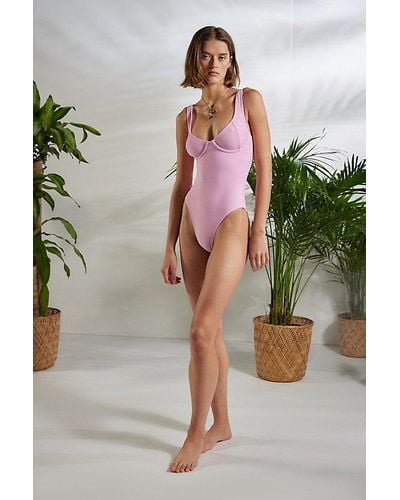 Billabong Tanlines Emma Underwire One-Piece Swimsuit - Green