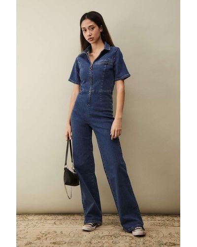 Urban Outfitters Bdg Hello Sunshine Denim Jumpsuit - Blue