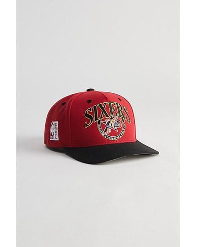 Mitchell & Ness Crown Jewels Pro Philadelphia 76Ers Snapback Hat - Red