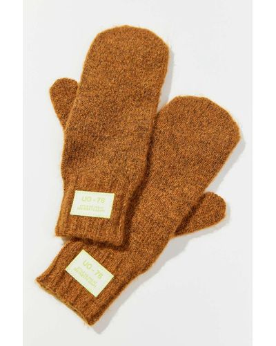 Urban Outfitters Uo-76 Knit Mitten - Brown