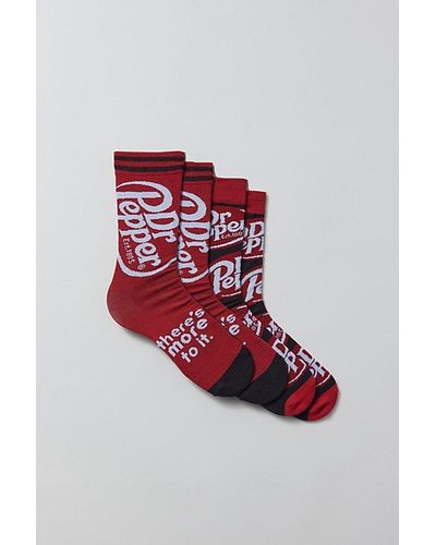 Urban Outfitters Dr. Pepper Crew Sock 2-Pack Gift Set - Red