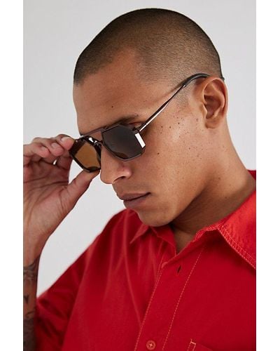 Urban Outfitters Owen Navigator Sunglasses - Red