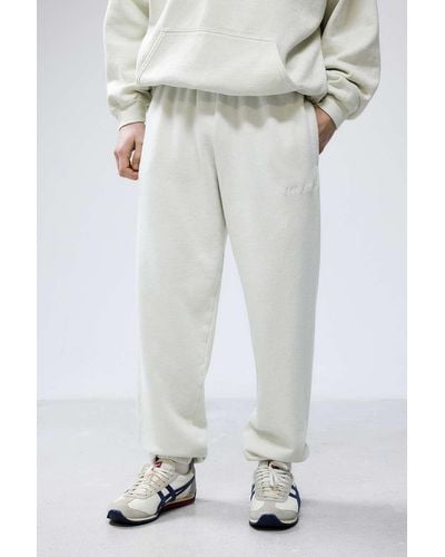 iets frans... Ecru Embroidered Joggers - White