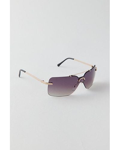 Urban Outfitters Bailey Metal Shield Sunglasses - Black