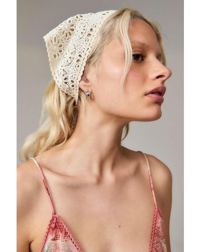 Urban Outfitters Uo Open Stitch Headscarf - Natural