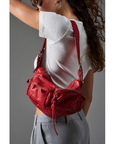 BDG Amelia Faux Leather Pocket Bag - Red