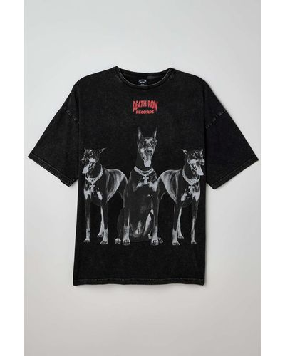 Urban Outfitters Death Row Records Doberman Tee In Black At