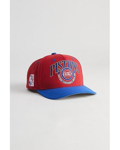 Mitchell & Ness Crown Jewels Pro Detroit Pistons Snapback Hat - Red