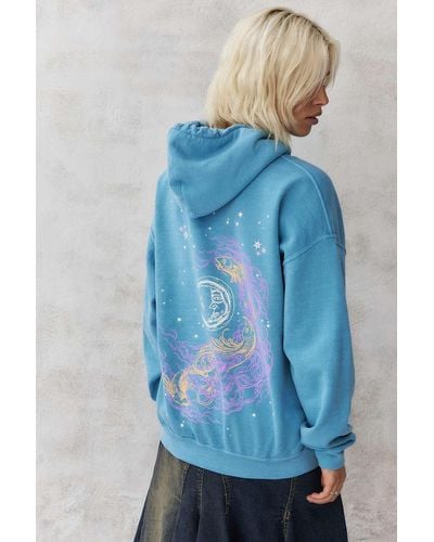 Urban Outfitters Uo - hoodie "starry night" in aqua - Blau