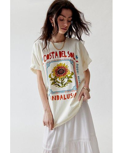 Urban Outfitters Costa Del Sol T-Shirt Dress - White