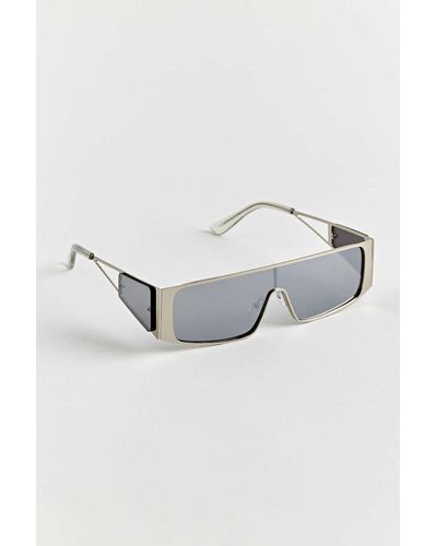 Urban Outfitters Varick Rectangle Sunglasses - Grey