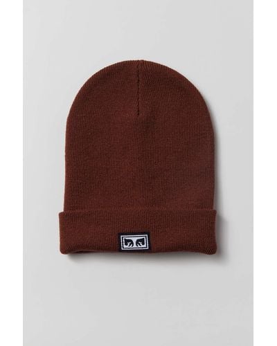 Obey Slap Beanie In Brown,at Urban Outfitters for Men | Lyst