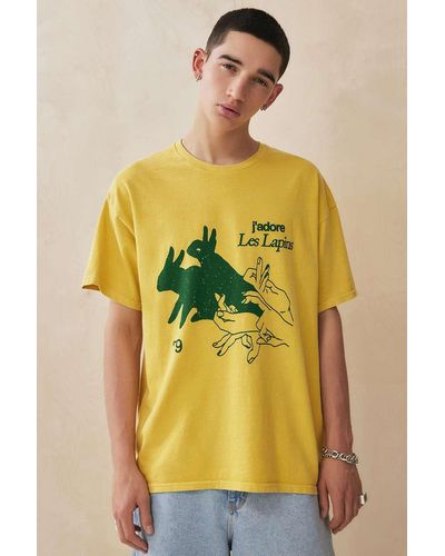 Urban Outfitters Uo Yellow Finger Puppet T-shirt
