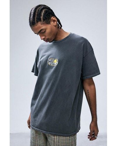 Urban Outfitters Uo Washed Fuji Tee - Blue