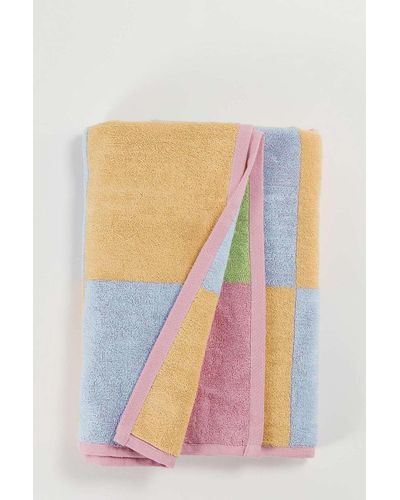 BAGGU Surf Multi Check Bath Towel - Multicolour