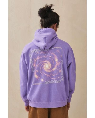Urban Outfitters Uo Lilac Galaxy Hoodie - Purple