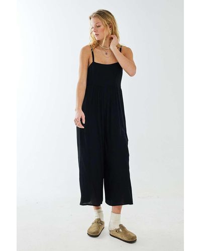 Urban Outfitters Uo Taylor Crinkle Jumpsuit - Blue