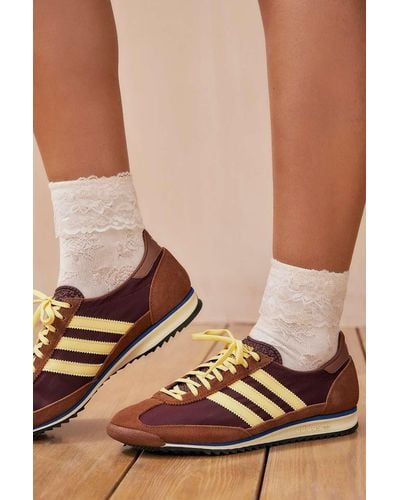Out From Under Frill Lace Socks - Brown