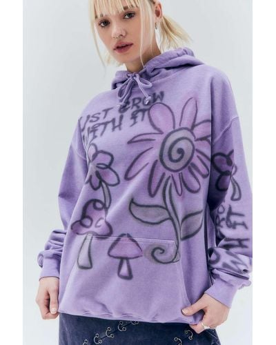 Urban Outfitters Uo - hoodie "just grow with it" - Lila