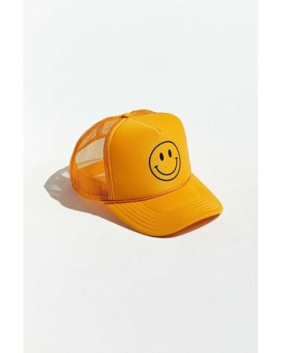 Urban Outfitters Smile Trucker Hat - Yellow
