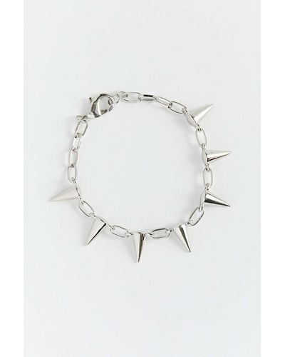 Urban Outfitters Spiked Bracelet - Metallic