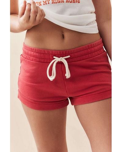 Out From Under Good Days Micro Shorts - Red