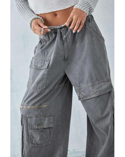 BDG Grey Extreme Pocket Cargo Pant In Grey At Urban Outfitters