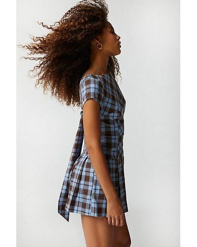 Urban Outfitters Uo Bryan Tie-Back Mini Dress - Blue