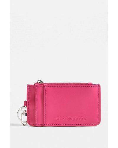 Urban Outfitters Uo Carabiner Clip Cardholder - Pink