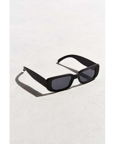 Urban Outfitters Slim Wide Plastic Sunglasses - Black