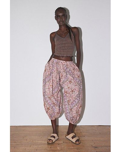 Out From Under Jasmine Printed Balloon Pant - Pink