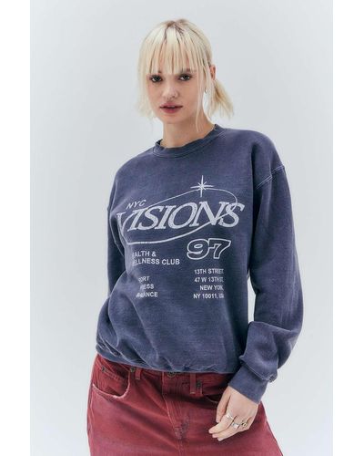 Urban Outfitters Uo - sweatshirt "visions" in marine - Blau