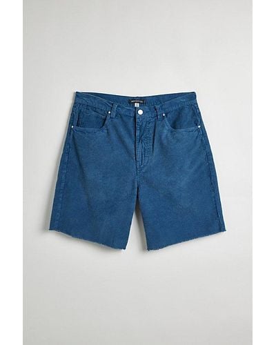 Urban Outfitters Uo Skater Corduroy Short - Blue