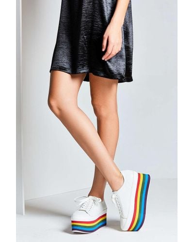 Jeffrey Campbell Rainbow Platform Sneaker - Multicolour