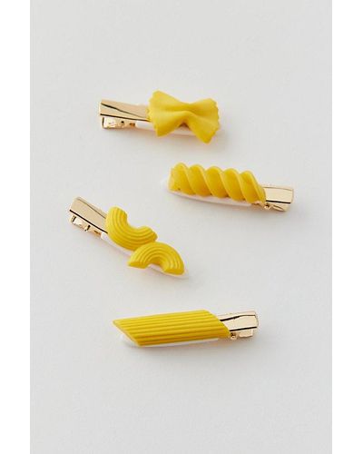 Urban Outfitters Crease-Free Hair Clip Set - Yellow