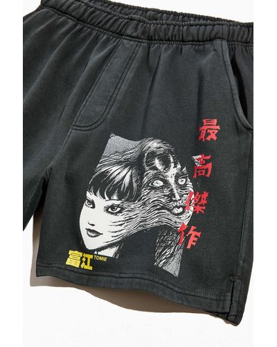 Urban Outfitters Junji Ito Tomie Graphic Sweatshort - Black