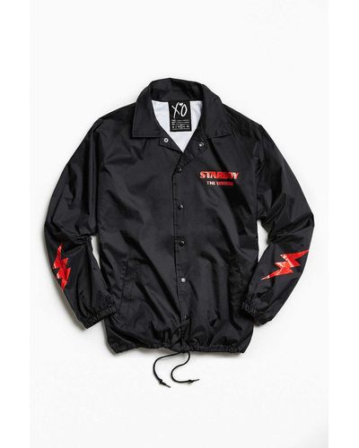 Urban Outfitters The Weeknd Starboy Graphic Coach Jacket - Black
