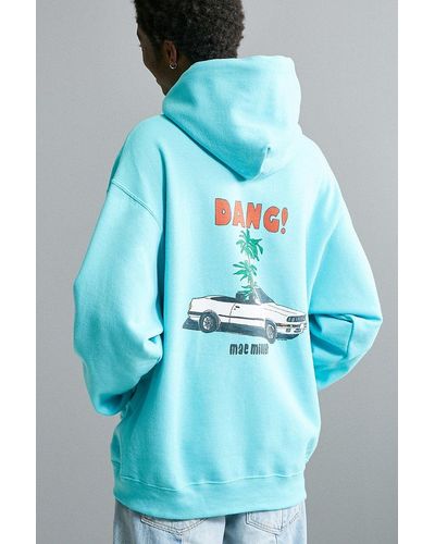 Urban Outfitters Mac Miller Dang! Hoodie Sweatshirt - Blue